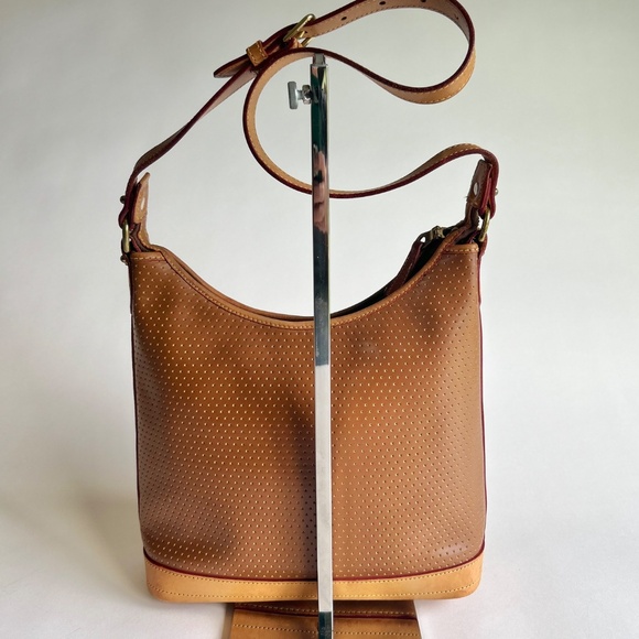 Dooney & Bourke Tan Brown Leather Hobo Shoulder Bag - Picture 3 of 15